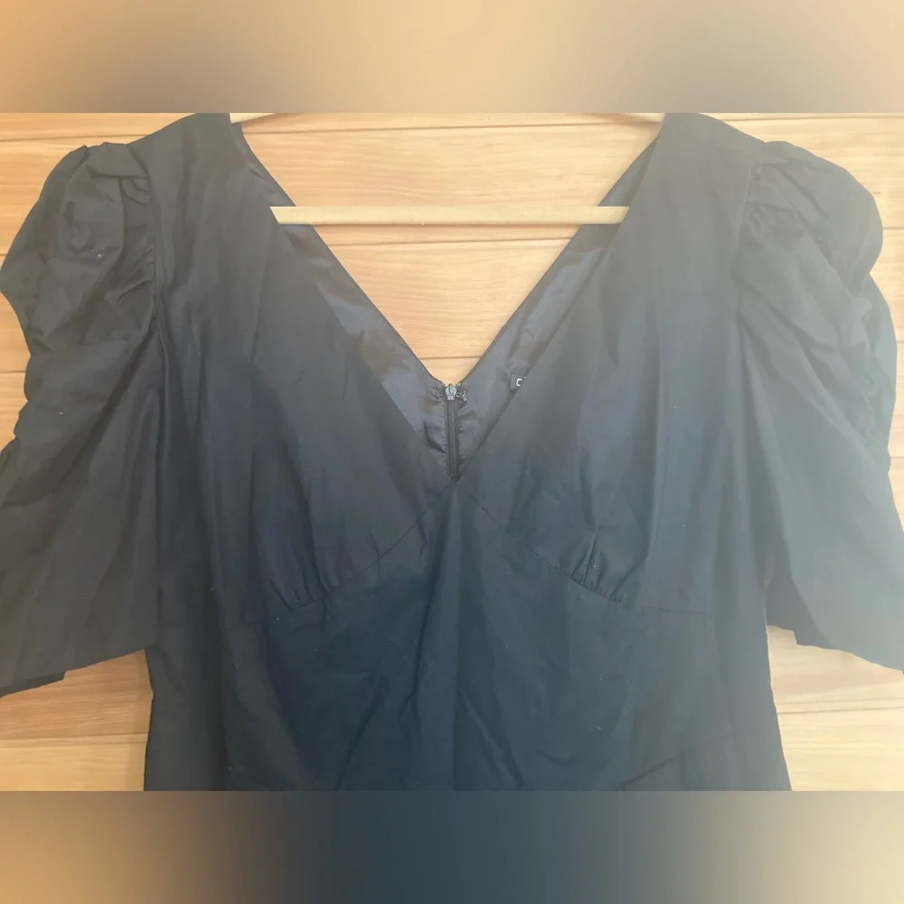 City chic Black Midi Dress Sweetheart Neckline - Picture 2 of 3